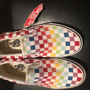 Rainbow Checkerboard Vans